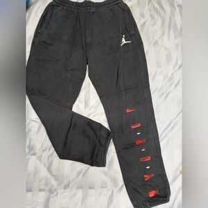 Jordan Black Sweatpants with White Logo